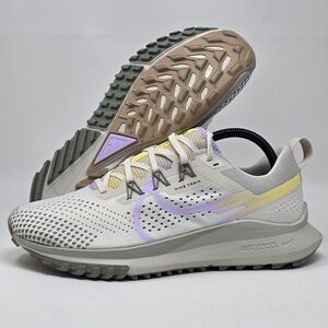 Nike React Pegasus Trail 4 Women Sz 10.5 Running Shoe Tan Purple FZ5060-095 NEW